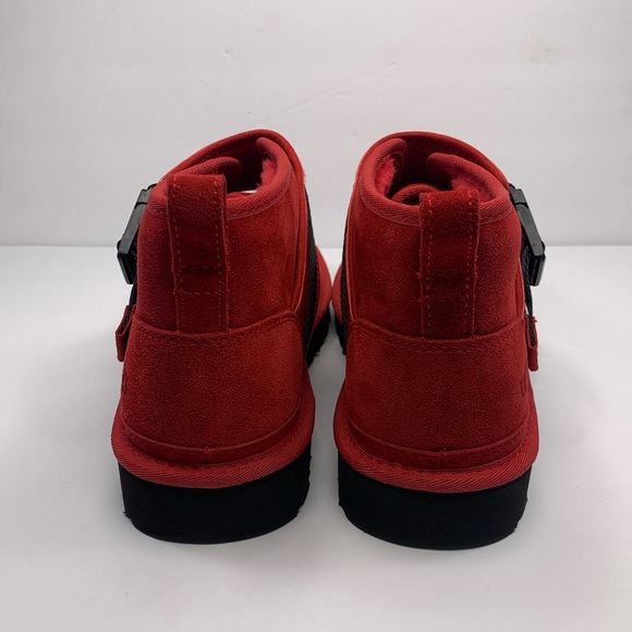 UGG Neumel Snapback Chukka Boots Mens Size 11 Red Black Ankle Sheepskin - Picture 5 of 6